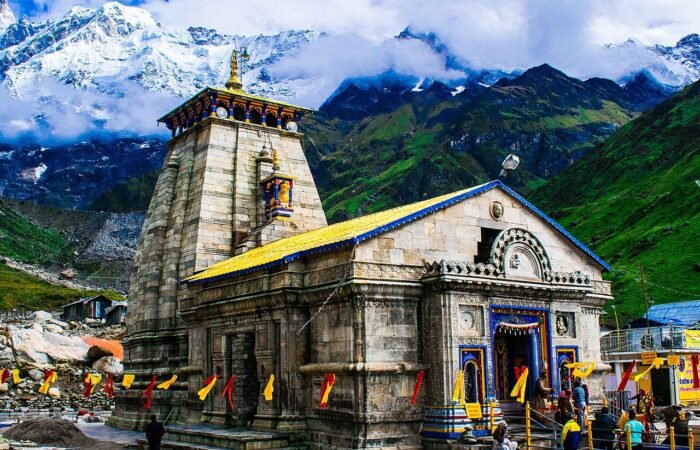 A picture of Kedarnath Temple in rainy season