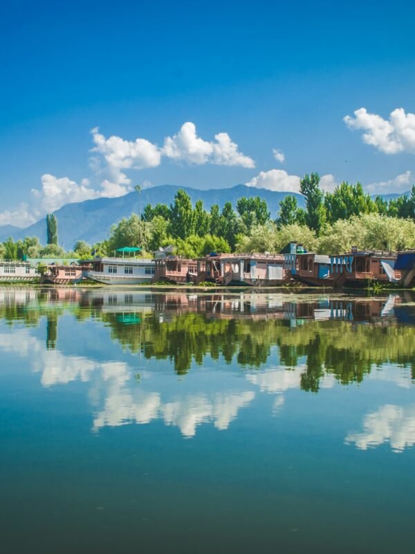Panoramic view of Dal Lake in Kashmir