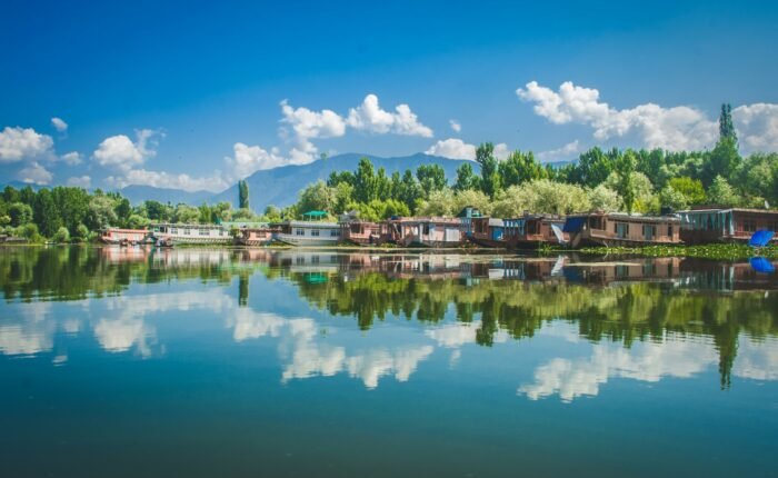Panoramic view of Dal Lake in Kashmir