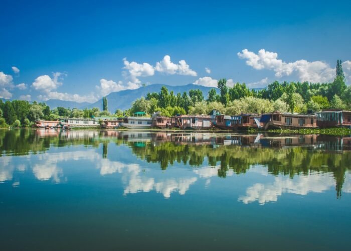 Panoramic view of Dal Lake in Kashmir